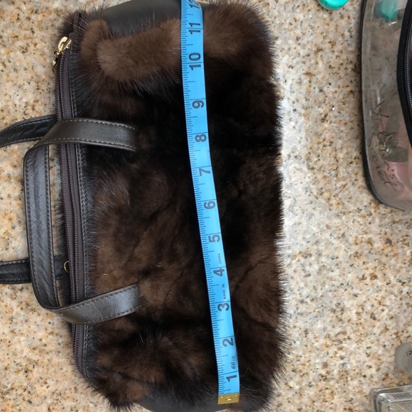 Preston & York mink and leather handbag - Picture 5 of 7